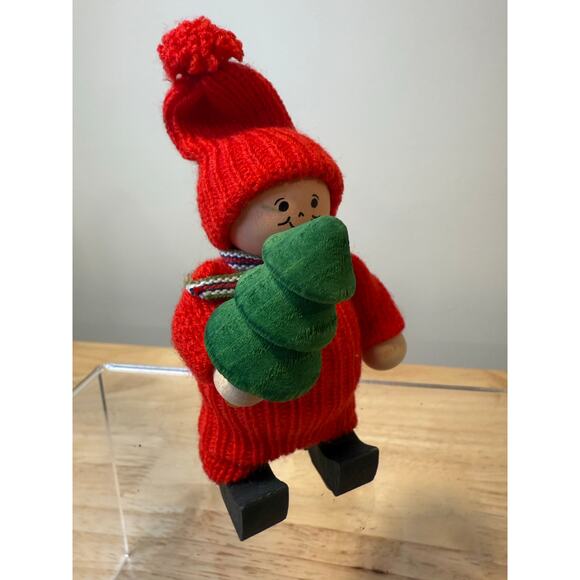 Ljungstroms Of Sweden Tomte Wooden Figure Holding Christmas Tree JL - Picture 5 of 11